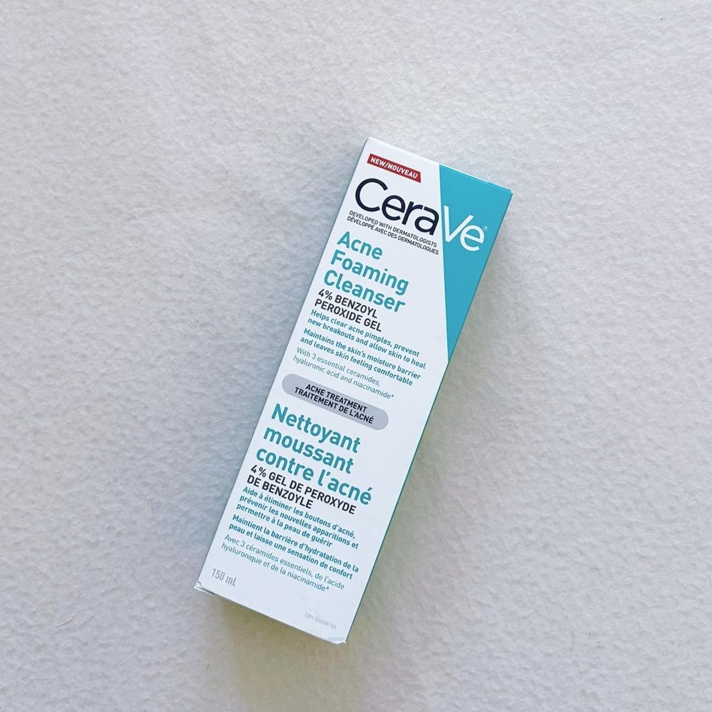 3/$30 CeraVe Acne Foaming Cleanser 150ml 4% Benzoyl Peroxide